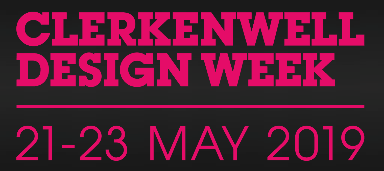 Clerkenwell Design Week 21-23 May 2019 Banner