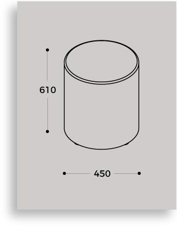 Workagile Dots dimensions line drawing