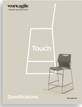 Touch stool brochure graphic showing front cover