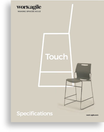Touch stool brochure graphic showing front cover