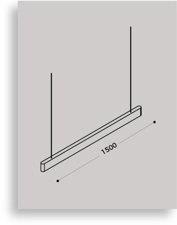 Workagile Forbi lighting strip dimensions drawing