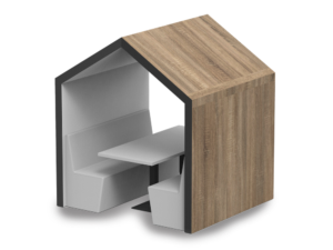 Workagile Shack with pitched roof shown on a transparent background