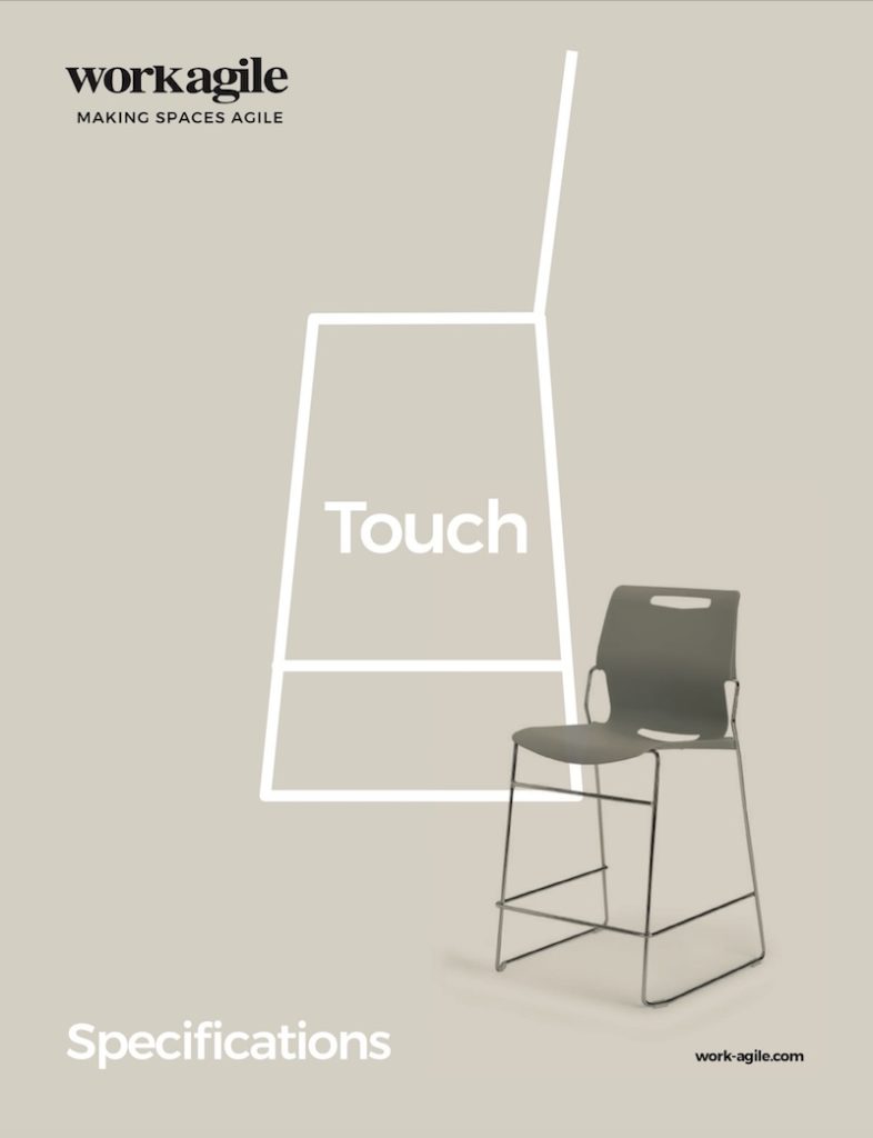 Touch stool brochure shown on front cover