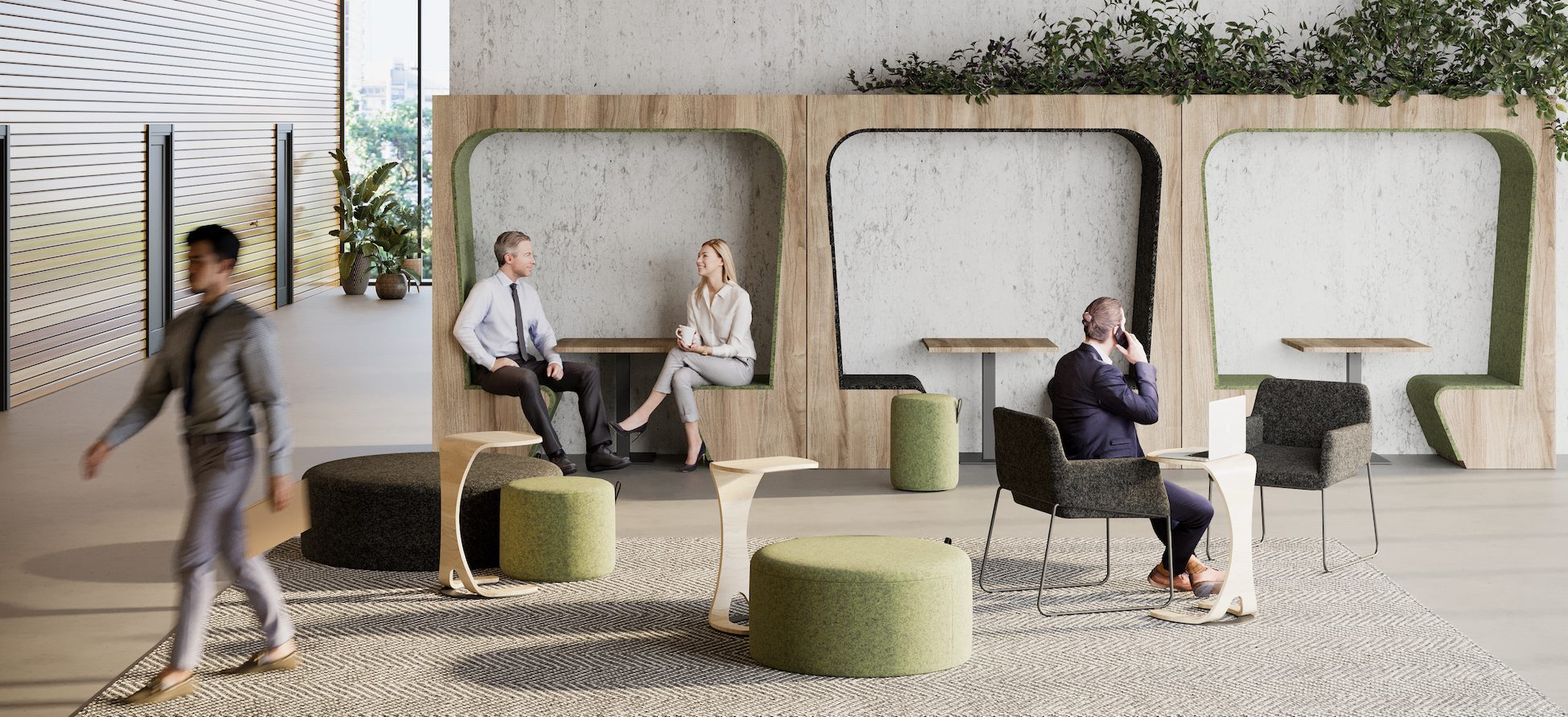 2 person Snug meeting booth by Workagile