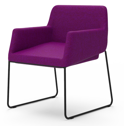 Workagile Touch Armchair in purple