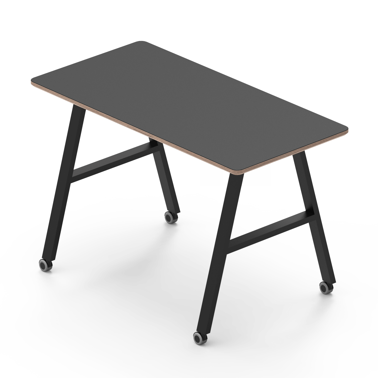 Workagile Anyway modular straight table in black