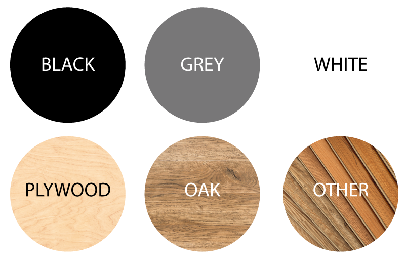 Workagile table top colour options - swatches