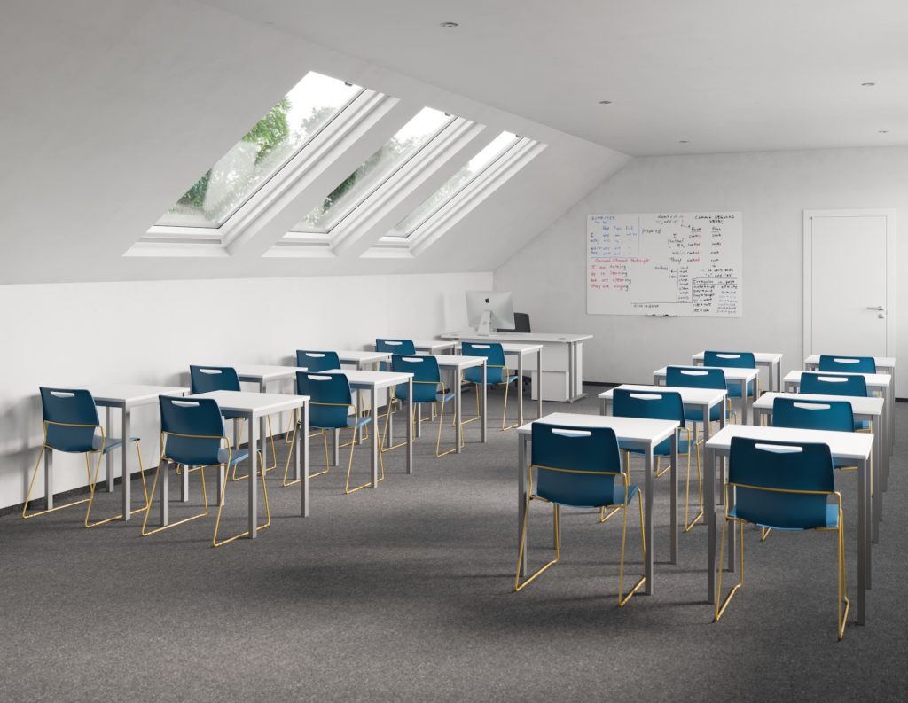 Touch Chairs shown in a classroom / educational setting