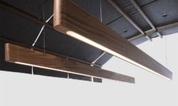 Forbi lighting bar hanging from interior hood