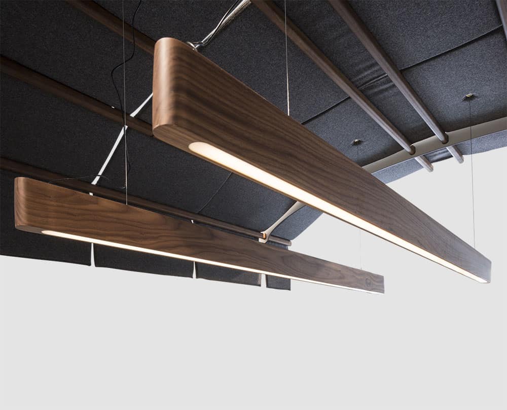 Forbi lighting bar hanging from interior hood