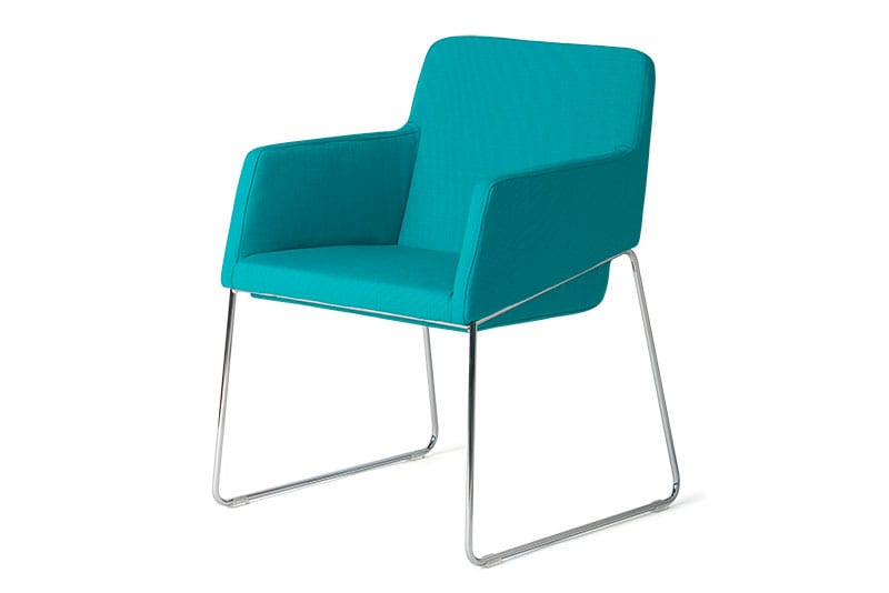 Touch Armchair in blue shown on a white background