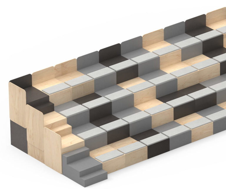 8. Huddlebox 4-Tier L-Shape Configuration - Plywood & Fibreboard
